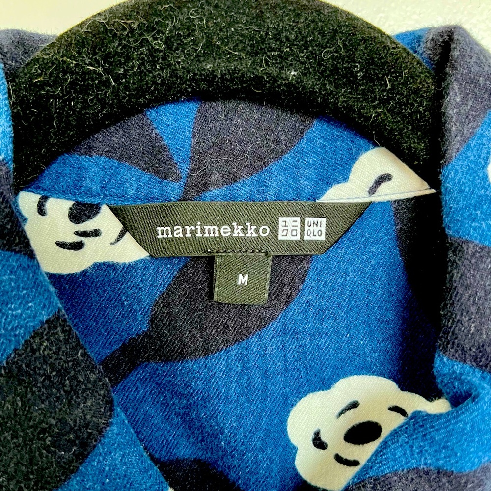 Marimekko for Uniqlo Flannel Button Down Shirt, Size M - Picture 4 of 4